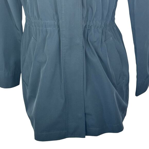 EILEEN FISHER Anorak Navy Blue Lightweight Wind Jacket Rain Coat Sz Petite S - Picture 5 of 16